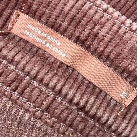 PILCRO Wine Mid-Rise Slim Boyfriend Corduroy Jeans - Picture 9 of 14